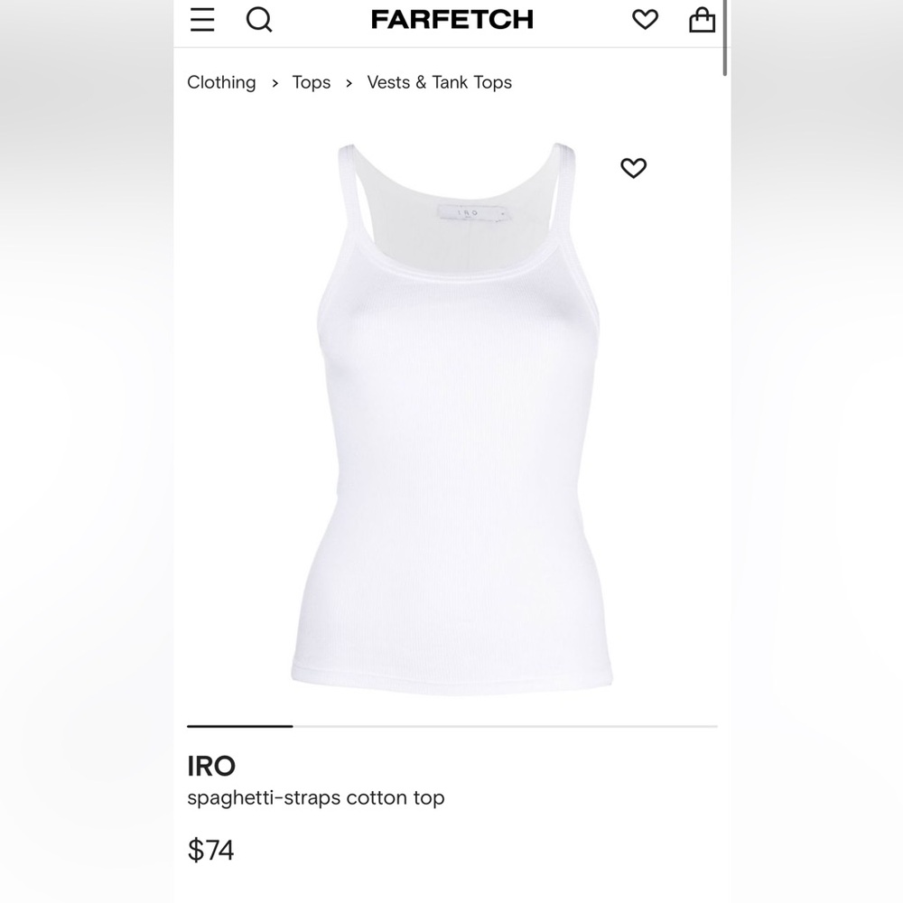 IRO white spaghetti strap tank